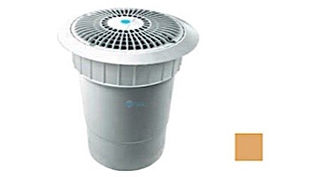 AquaStar 8'' Star Anti-Entrapment Cover, Solid Riser Ring and Double/Deep Frame with 6'' Socket Sump Bucket (VGB Series) | Tan | A8R108F