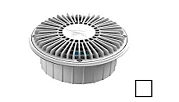 AquaStar 8" Round For U Wade Suction Outlet Cover with Deep Mud Frame | Sump for Optional Secondary Drain (VGB Series) White | 8FUW101A