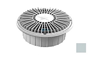 AquaStar 8" Round For U Wade Suction Outlet Cover with Deep Mud Frame | Sump for Optional Secondary Drain (VGB Series) Light Gray | 8FUW103A