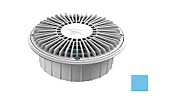 AquaStar 8" Round For U Wade Suction Outlet Cover with Deep Mud Frame | Sump for Optional Secondary Drain (VGB Series) Blue | 8FUW104A