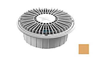 AquaStar 8" Round For U Wade Suction Outlet Cover with Deep Mud Frame | Sump for Optional Secondary Drain (VGB Series) Tan | 8FUW108A