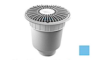 AquaStar 8" Round For U Wade Suction Outlet Cover with Double Deep Sump Bucket with 4" Socket (VGB Series) Blue | 8FUW104D