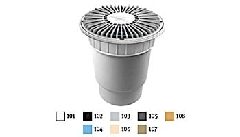 AquaStar 8" Round For U Wade Suction Outlet Cover with 6" Spigot | 8FUW101F