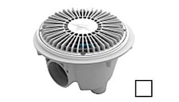 AquaStar 8" Round For U Wade Anti-entrapment Suction Outlet Cover with Standard Sump Bucket (VGB Series) White | 8FUWSB101