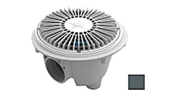 AquaStar 8" Round For U Wade Anti-entrapment Suction Outlet Cover with Standard Sump Bucket for Vinyl/Fiberglass (VGB Series) Dark Gray | 8FUWSBV105