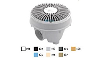 AquaStar 8" Round Hockey Puck Suction Outlet with Sump Bucket with Adjustable Collar (VGB Series) Blue | 8HPSBAC104