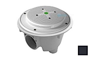 AquaStar 8" Round Hockey Puck Suction Outlet with Sump Bucket with Vinyl Gaskets (VGB Series) Black | 8HPSBV102