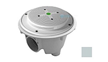 AquaStar 8" Round Hockey Puck Suction Outlet with Sump Bucket with Vinyl Gaskets (VGB Series) Light Gray | 8HPSBV103