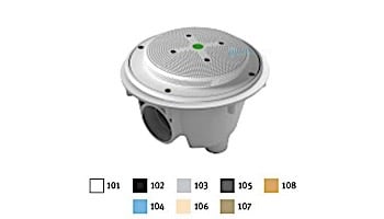 AquaStar 8" Round Hockey Puck Suction Outlet with Sump Bucket with Vinyl Gaskets (VGB Series) Dark Gray | 8HPSBV105