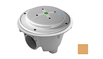 AquaStar 8" Round Hockey Puck Suction Outlet with Sump Bucket with Vinyl Gaskets (VGB Series) Tan | 8HPSBV108