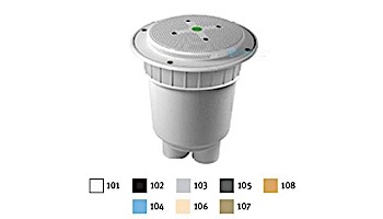 AquaStar 8" Round Hockey Puck Sumpless Suction Outlet Cover with 2 Port Double Deep Sump Bucket (VGB Series) Blue | 8HP104B