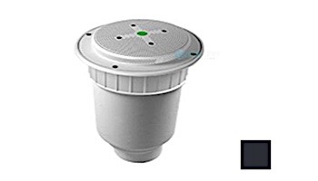 AquaStar 8" Round Hockey Puck Sumpless Suction Outlet Cover with Double Deep Sump Bucket with 4" Socket (VGB Series) Black | 8HP102D