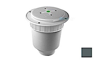AquaStar 8" Round Hockey Puck Sumpless Suction Outlet Cover with Double Deep Sump Bucket with 4" Socket (VGB Series) Dark Gray | 8HP105D