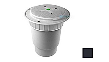 AquaStar 8" Round Hockey Puck Sumpless Suction Outlet Cover with 2 Port Double Deep Sump Bucket with 6" Spigot (VGB Series) Black | 8HP102E