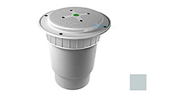 AquaStar 8" Round Hockey Puck Sumpless Suction Outlet Cover with 2 Port Double Deep Sump Bucket with 6" Spigot (VGB Series) Light Gray | 8HP103E