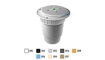 AquaStar 8" Round Hockey Puck Sumpless Suction Outlet Cover with 2 Port Double Deep Sump Bucket with 6" Spigot (VGB Series) Black | 8HP102E
