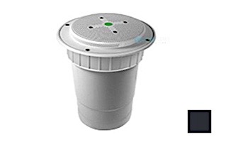 AquaStar 8" Round Hockey Puck Sumpless Suction Outlet Cover with 2 Port Double Deep Sump Bucket with 6" Socket (VGB Series) Black | 8HP102F
