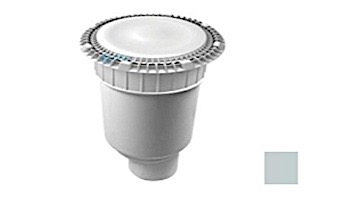 AquaStar 10" Round Suction Outlet Cover with Vented Riser Ring with Double Deep Sump Bucket with 4" Spigot (VGB Series) Light Gray | 10AVWR103C