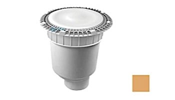 AquaStar 10" Round Suction Outlet Cover with Vented Riser Ring with Double Deep Sump Bucket with 4" Spigot (VGB Series) Tan | 10AVWR108C