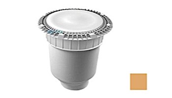 AquaStar 10" Round Suction Outlet Cover with Vented Riser Ring with Double Deep Sump Bucket with 4" Socket (VGB Series) Tan | 10AVWR108D