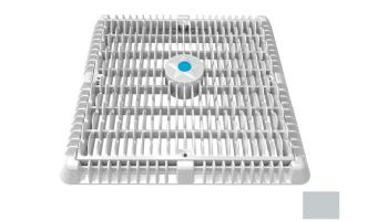 AquaStar 12" Square Wave Suction Outlet Cover with Vented Riser Ring with Mud Frame (VGB Series) | Light Gray | WAV12WR103