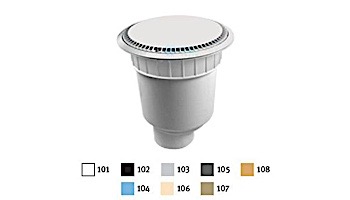 AquaStar 10" Round Suction Outlet Cover with Solid Riser Ring with Double Deep Sump Bucket with 4"Spigot (VGB Series) Light Gray | 10AVR103C