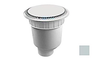 AquaStar 10" Round Suction Outlet Cover with Solid Riser Ring with Double Deep Sump Bucket with 4"Spigot (VGB Series) Light Gray | 10AVR103C