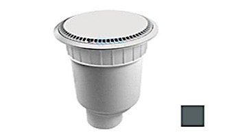 AquaStar 10" Round Suction Outlet Cover with Solid Riser Ring with Double Deep Sump Bucket with 4"Spigot (VGB Series) Dark Gray | 10AVR105C