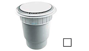 AquaStar 10" Round Suction Outlet Cover | with Solid Riser Ring with Double Deep Sump Bucket with 4" Socket (VGB Series) | White | 10AVR101D