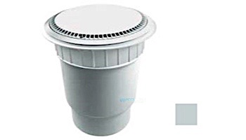 AquaStar 10" Round Suction Outlet Cover | with Solid Riser Ring with Double Deep Sump Bucket with 4" Socket (VGB Series) | Light Gray | 10AVR103D