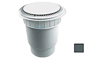 AquaStar 10" Round Suction Outlet Cover | with Solid Riser Ring with Double Deep Sump Bucket with 4" Socket (VGB Series) | Dark Gray | 10AVR105D