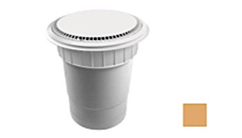 AquaStar 10" Round Suction Outlet Cover with Solid Riser Ring with Double Deep Sump Bucket with 6" Spigot (VGB Series) Tan | 10AVR108E