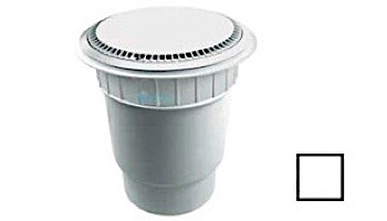 AquaStar 10" Round Suction Outlet Cover | with Solid Riser Ring with Double Deep Sump Bucket with 6" Socket (VGB Series) | White | 10AVR101F
