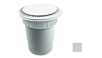 AquaStar 10" Round Suction Outlet Cover | with Solid Riser Ring with Double Deep Sump Bucket with 6" Socket (VGB Series) | Light Gray | 10AVR103F