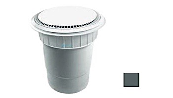 AquaStar 10" Round Suction Outlet Cover | with Solid Riser Ring with Double Deep Sump Bucket with 6" Socket (VGB Series) | Dark Gray | 10AVR105F