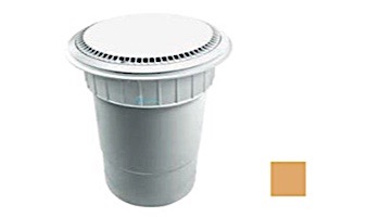 AquaStar 10" Round Suction Outlet Cover | with Solid Riser Ring with Double Deep Sump Bucket with 6" Socket (VGB Series) | Tan | 10AVR108F