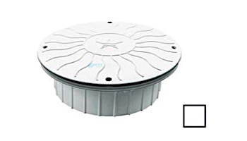 AquaStar 10" Round Debris Catcher Suction Outlet Cover with Double Deep Mud Frame | Sump for Optional Secondary Drain (VGB Series) | White | 10LT101A