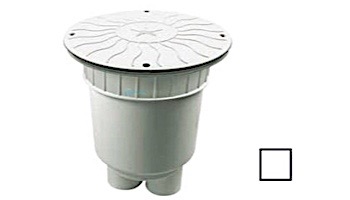 AquaStar 10" Round Debris Catcher Suction Outlet Cover with 2 Port Double Deep Sump Bucket (VGB Series) | White | 10LT101B