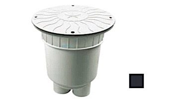 AquaStar 10" Round Debris Catcher Suction Outlet Cover with 2 Port Double Deep Sump Bucket (VGB Series) | Black | 10LT102B