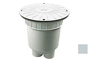 AquaStar 10" Round Debris Catcher Suction Outlet Cover with 2 Port Double Deep Sump Bucket (VGB Series) | Light Gray | 10LT103B