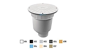 AquaStar 10" Round Debris Catcher Suction Outlet Cover with Double Deep Sump Bucket with 4" Spigot (VGB Series) White | 10LT101C