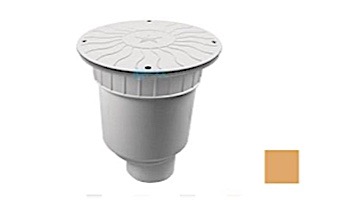 AquaStar 10" Round Debris Catcher Suction Outlet Cover with Double Deep Sump Bucket with 4" Spigot (VGB Series) Tan | 10LT108C