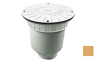 AquaStar 10" Round Debris Catcher Suction Outlet Cover with Double Deep Sump Bucket with 4" Socket (VGB Series) | Tan | 10LT108D