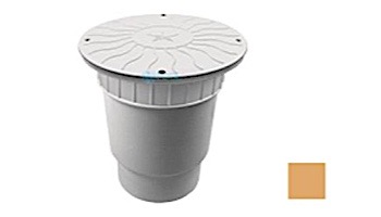 AquaStar 10" Round Debris Catcher Suction Outlet Cover with Double Deep Sump Bucket with 6" Spigot (VGB Series) Tan | 10LT108E