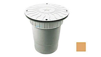 AquaStar 10" Round Debris Catcher Suction Outlet Cover with Double Deep Sump Bucket with 6" Socket (VGB Series) | Tan | 10LT108F