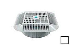 AquaStar 14" Square Grate with Double Deep Mud Frame/Sump for Optional Secondary Drain (VGB Series) | White | 914101A