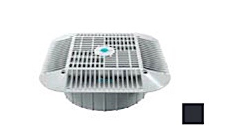 AquaStar 14" Square Grate with Double Deep Mud Frame/Sump for Optional Secondary Drain (VGB Series) | Black | 914102A