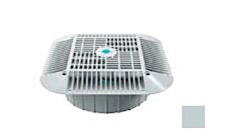 AquaStar 14" Square Grate with Double Deep Mud Frame/Sump for Optional Secondary Drain (VGB Series) | Light Gray | 914103A