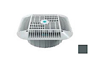 AquaStar 14" Square Grate with Double Deep Mud Frame/Sump for Optional Secondary Drain (VGB Series) | Dark Gray | 914105A