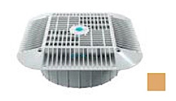 AquaStar 14" Square Grate with Double Deep Mud Frame/Sump for Optional Secondary Drain (VGB Series) | Black | 914102A